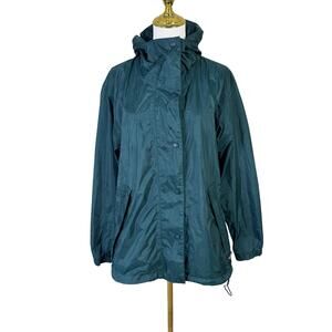 Cabelas Packable Full Zip Rain Hooded Jacket US Women's M